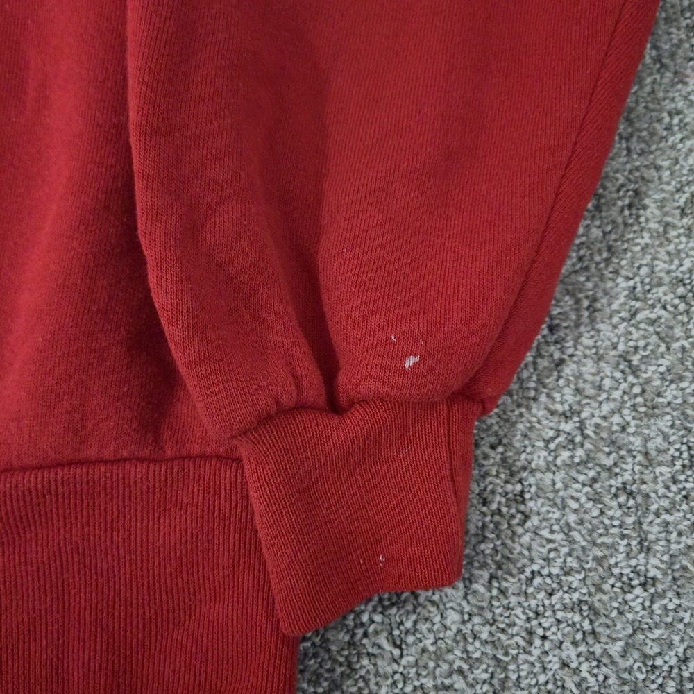 Vintage 90s University of Indiana Hoosiers Spellout Crewneck Size M Red Oak IU - Picture 4 of 6